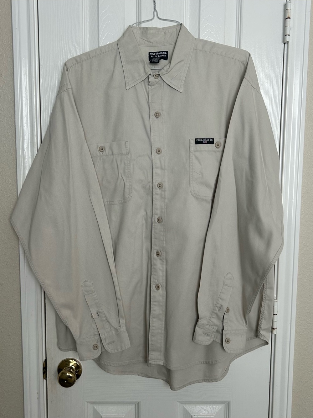Vintage Y2K Polo Ralph Lauren Jeans Co Mens Button Up Shirt Size XL